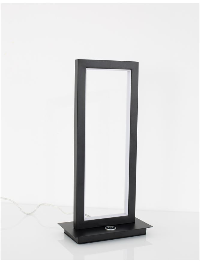 WEM Matt Black Aluminium & Acrylic 3 Step Touch Dim Table Lamp - ID 12489