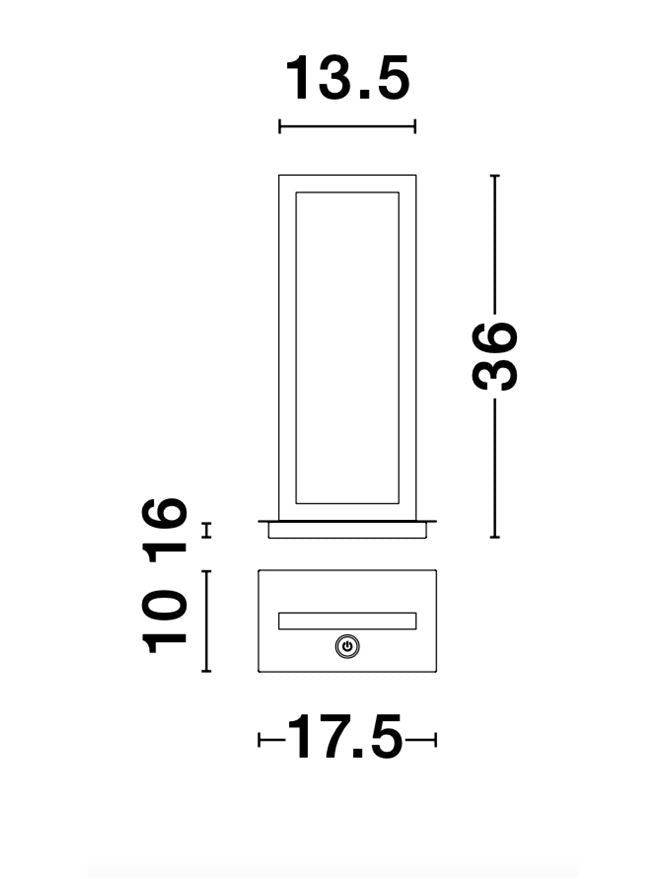 WEM Matt Black Aluminium & Acrylic 3 Step Touch Dim Table Lamp - ID 12489