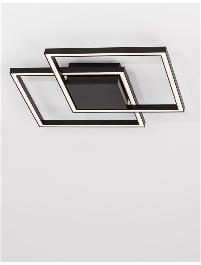 BIL Matt Black Aluminium & Acrylic Right Angle Small Ceiling Light - ID 10570