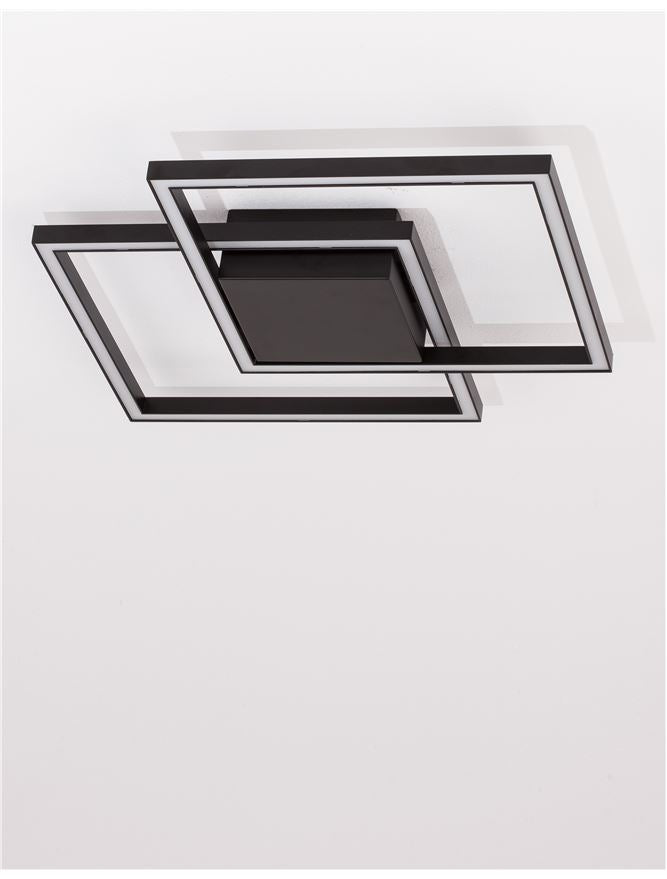 BIL Matt Black Aluminium & Acrylic Right Angle Small Ceiling Light - ID 10570