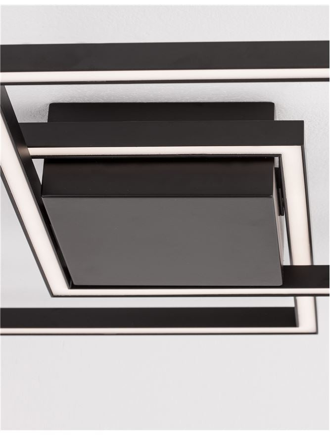 BIL Matt Black Aluminium & Acrylic Right Angle Small Ceiling Light - ID 10570