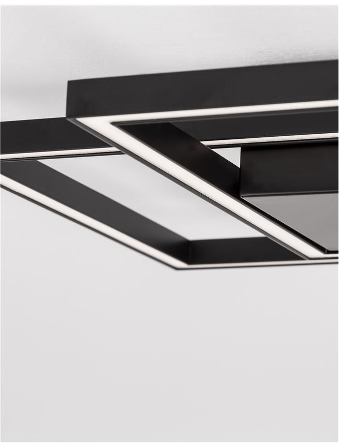 BIL Matt Black Aluminium & Acrylic Right Angle Small Ceiling Light - ID 10570