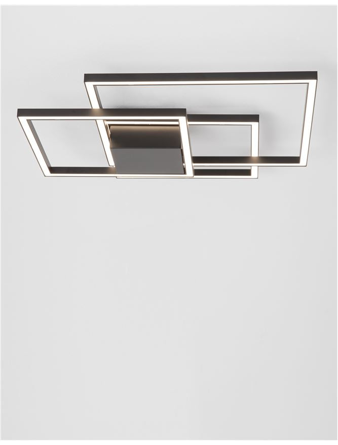 BIL Matt Black Aluminium & Acrylic Right Angle Medium Ceiling Light - ID 10571