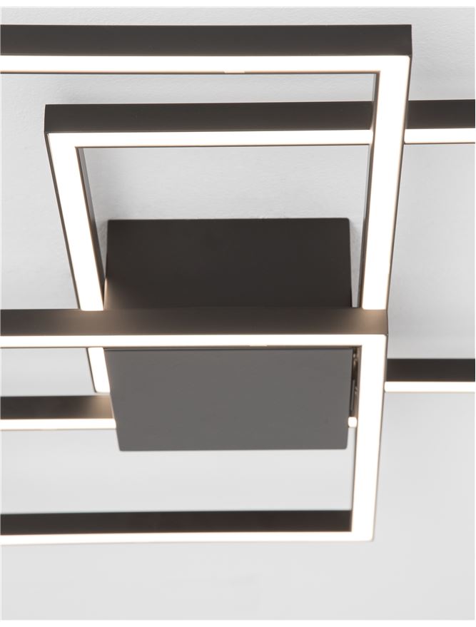 BIL Matt Black Aluminium & Acrylic Right Angle Medium Ceiling Light - ID 10571