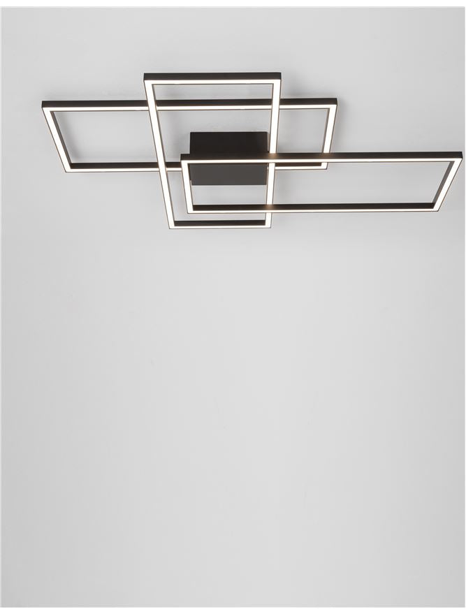 BIL Matt Black Aluminium & Acrylic Right Angle Large Ceiling Light - ID 10572