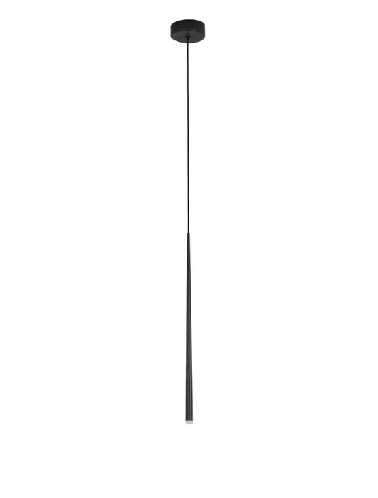 GIO Black Aluminium & Acrylic 1 Lamp Single Pendant - ID 9966