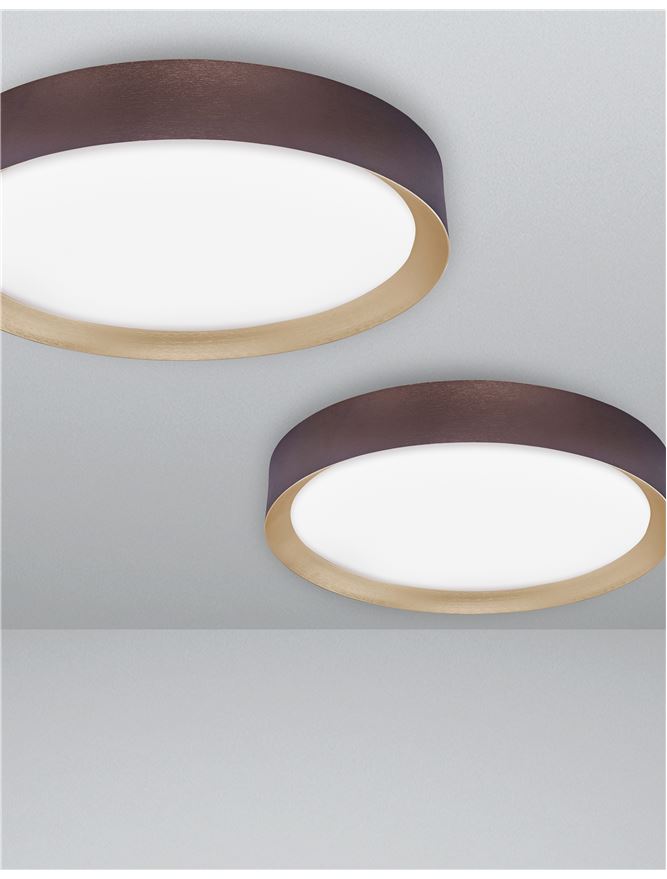 LUT Diffused Coffee Brown Aluminium Domed Ceiling Light - ID 10595