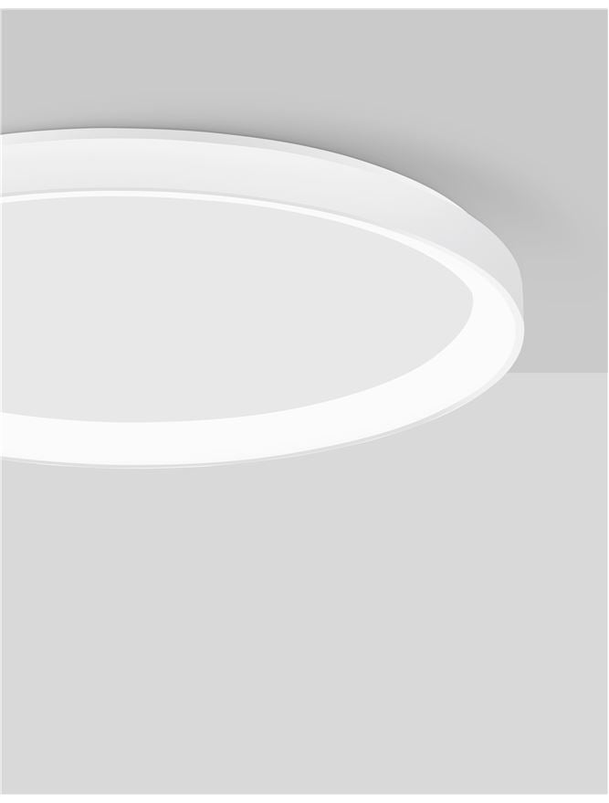 PER Dimmable Sandy White Aluminium & Acrylic Thin 48cm Ring Flush Medium - ID 10609