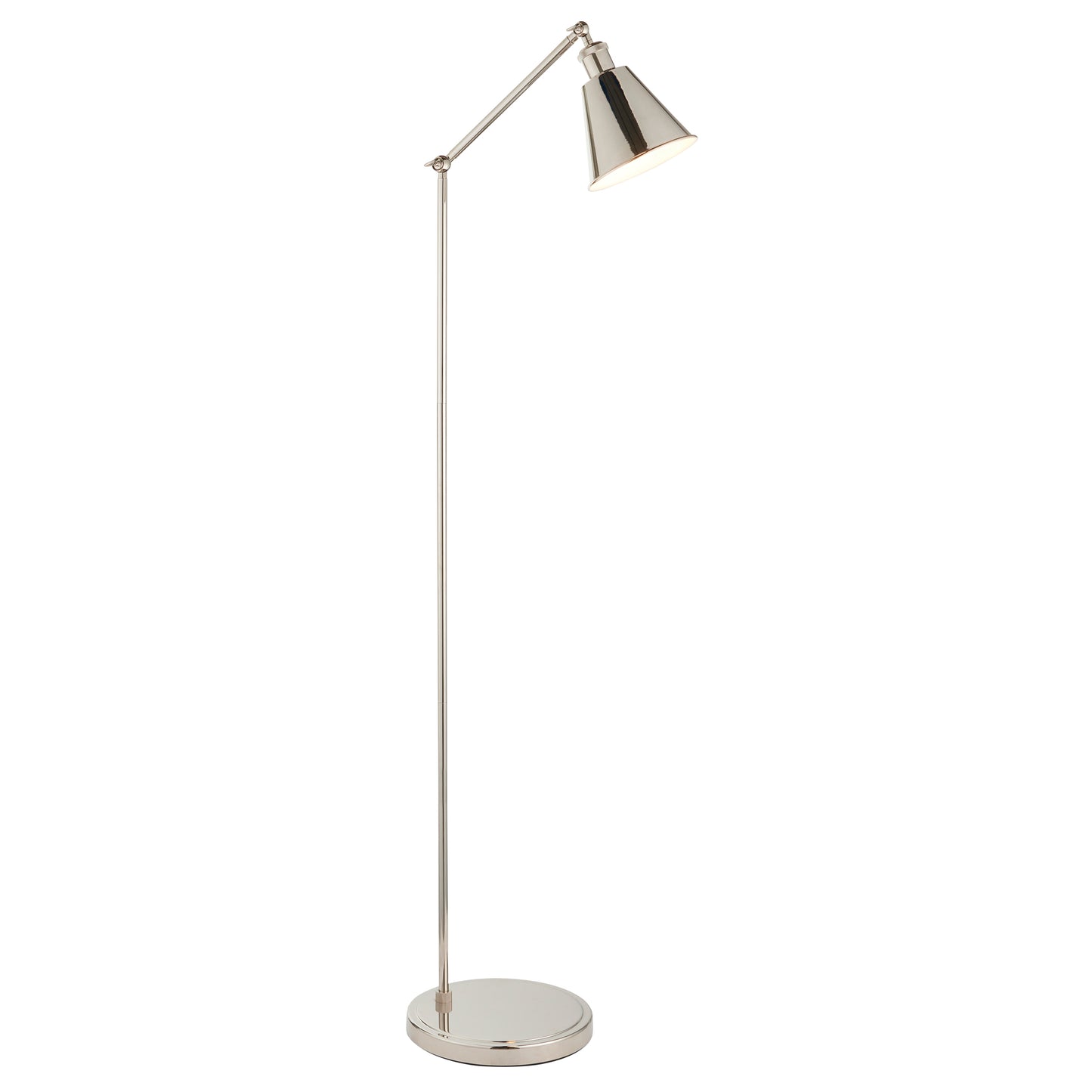 Bright Nickel Plated Adjustable Floor Lamp - ID 11692