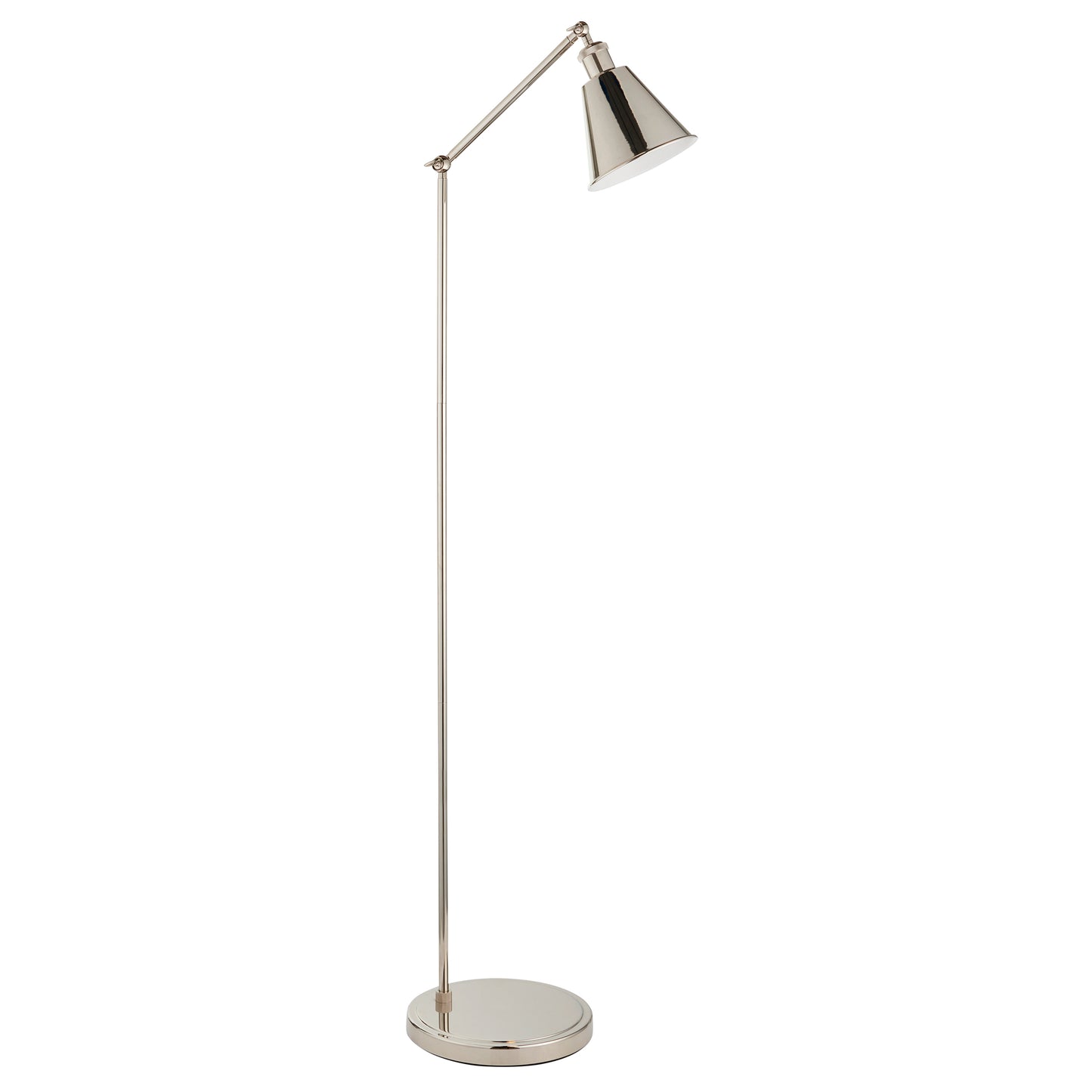 Bright Nickel Plated Adjustable Floor Lamp - ID 11692