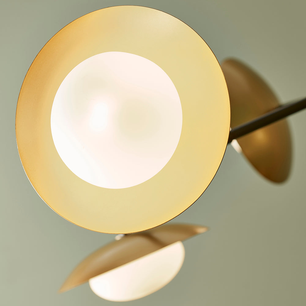 Opal Pebble Six Lamp Semi-Flush Adjustable Ceiling Light - ID 11014