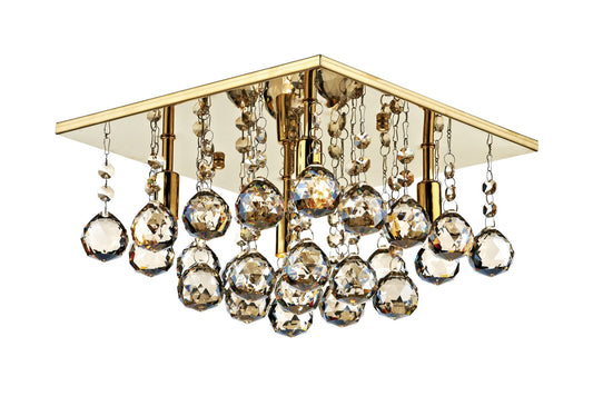 Abacus Gold 4 Lamp Ceiling Light - London Lighting - 1