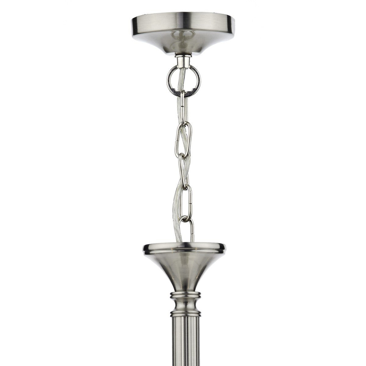 Ambassador Satin Chrome 5 Lamps Dual Mount Pendant Light - London Lighting - 3