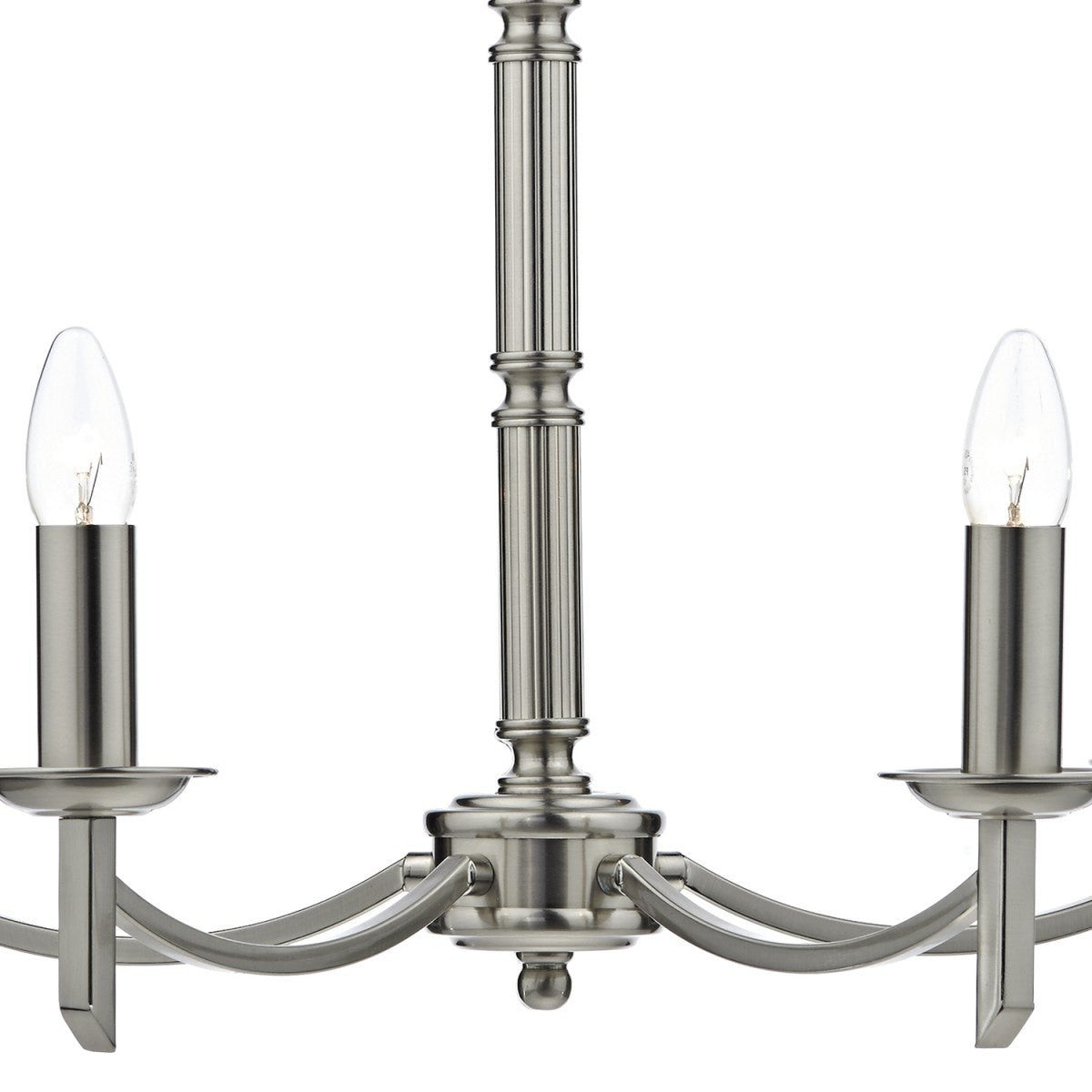 Ambassador Satin Chrome 5 Lamps Dual Mount Pendant Light - London Lighting - 2