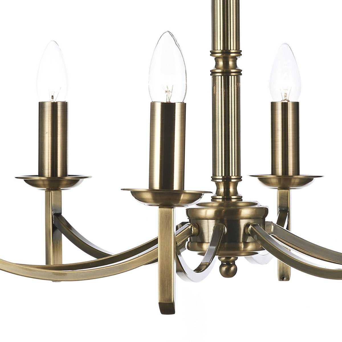 Ambassador Antique Brass 8 Arm Pendant Light - London Lighting - 4