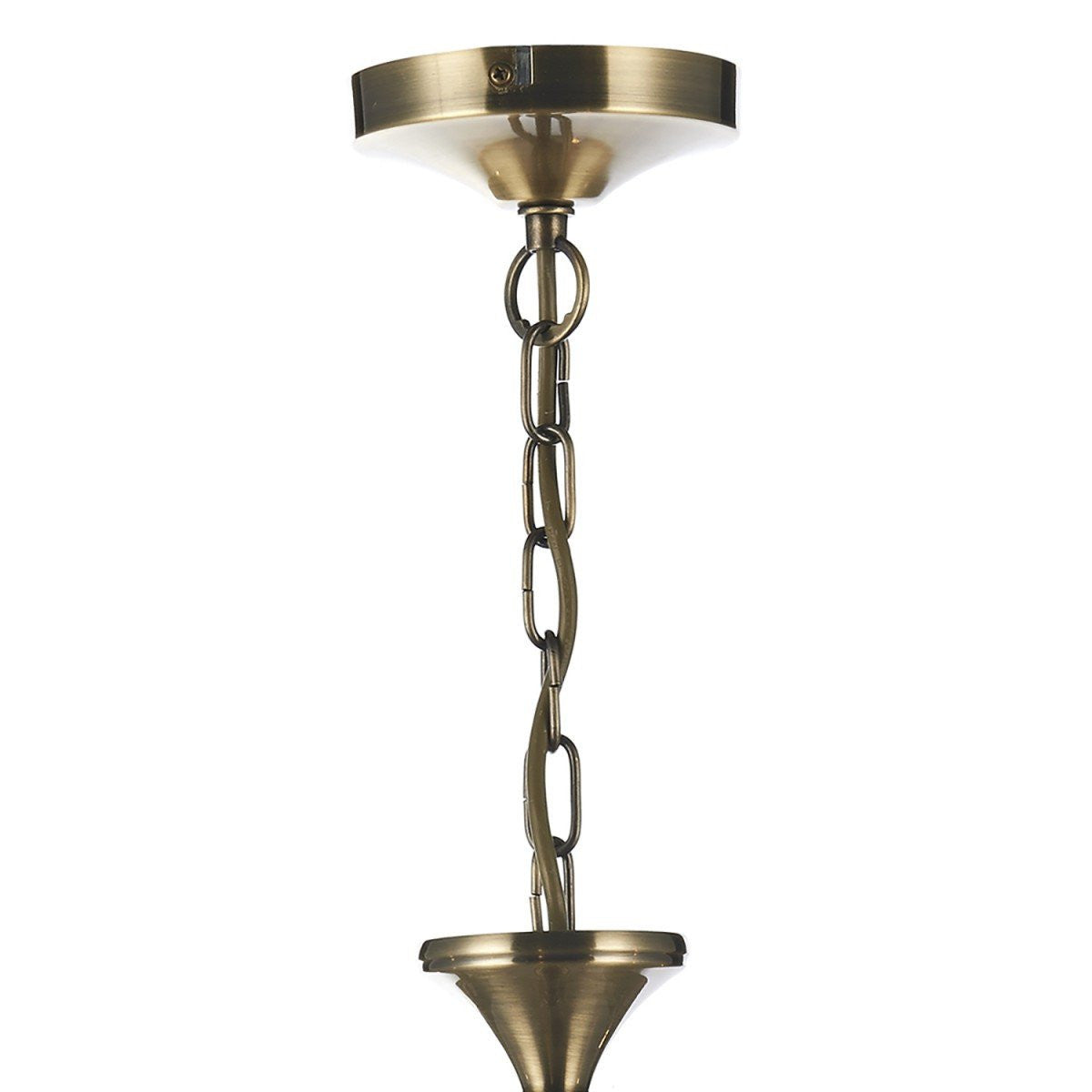 Ambassador Antique Brass 8 Arm Pendant Light - London Lighting - 3