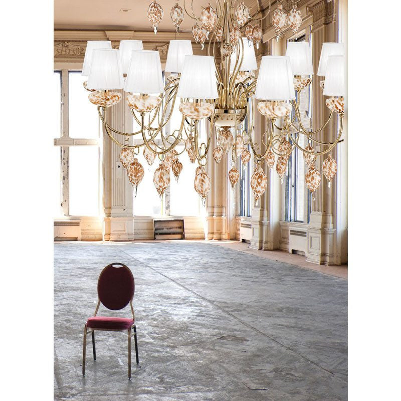 Royal Gala Murano Glass 12 Light Chandelier