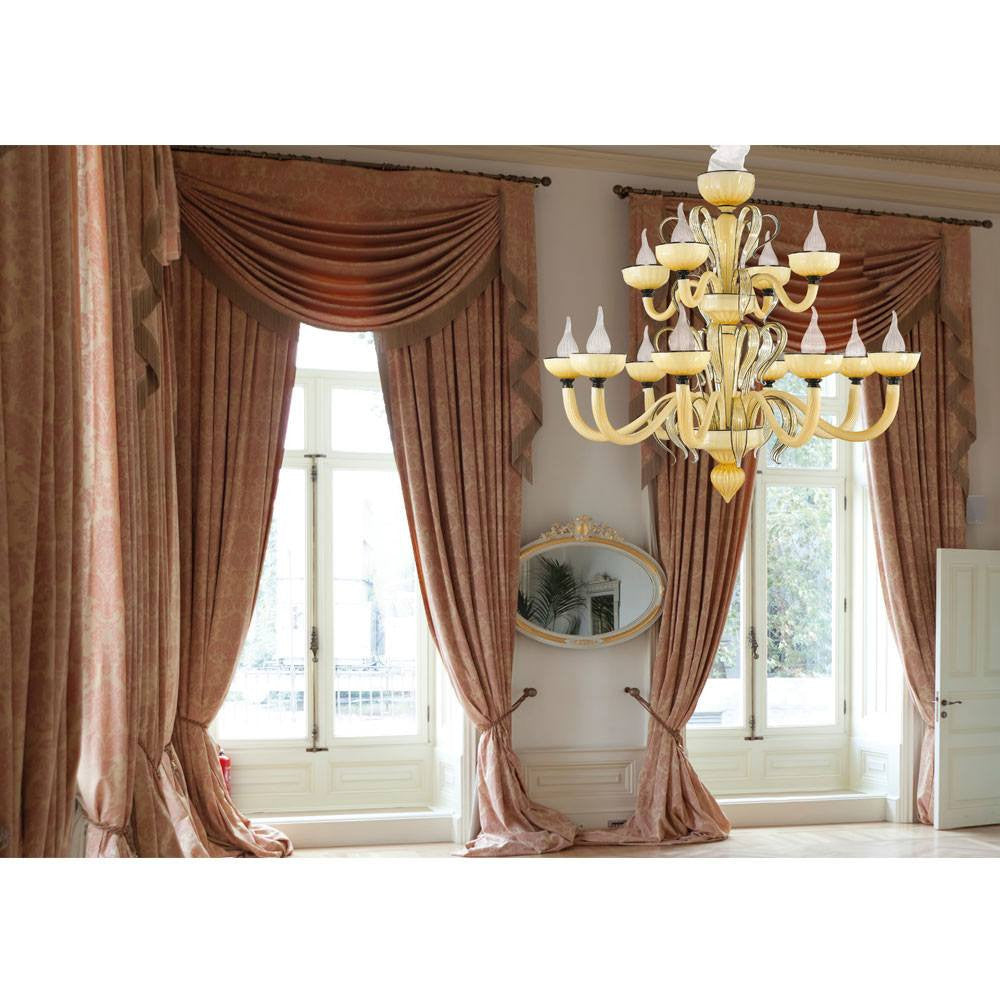 Epoque 3 Tiered Murano Glass Chandelier