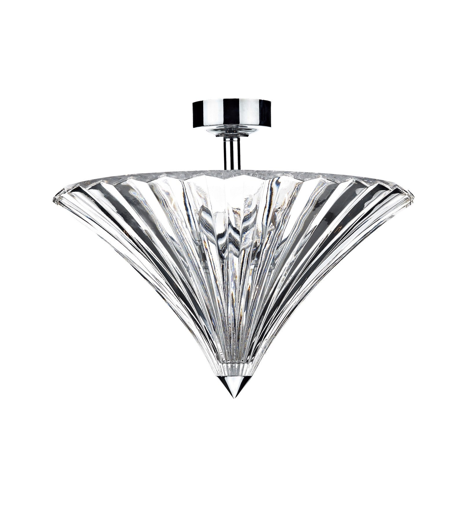 Ardeche Chrome Semi-Flush - London Lighting - 1
