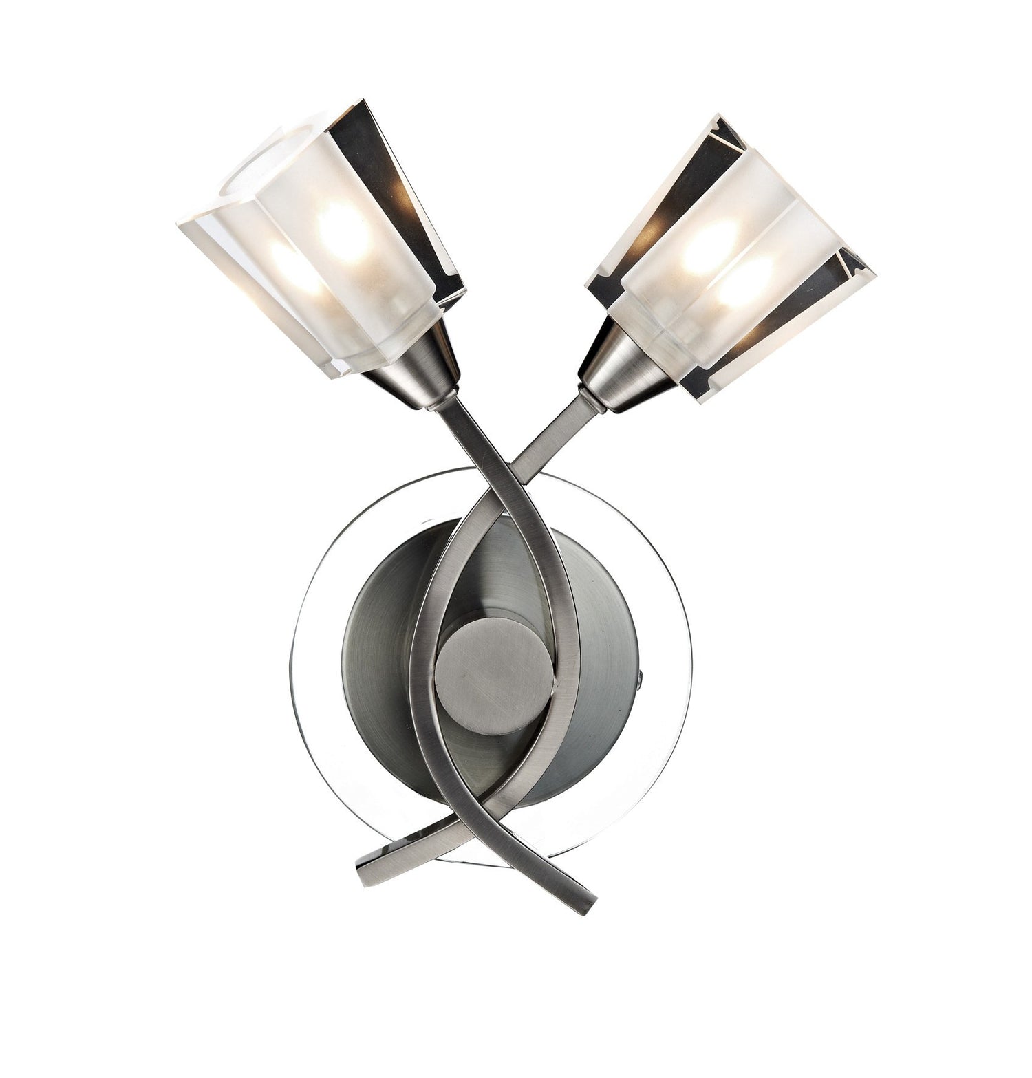 Pallas chrome effect double wall light deals