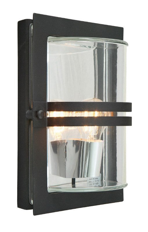 Basel Black Outdoor Wall Light - London Lighting - 1