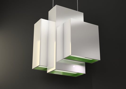 Quasar Blox Suspension Pendant In Matt white  - ID 8996