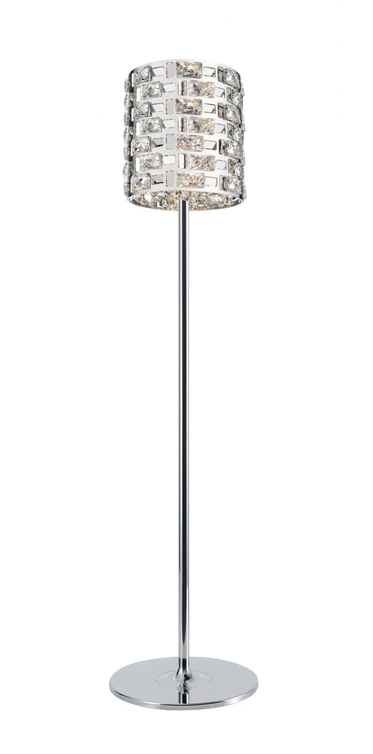 C&C Chrome & Crystal Floor Lamp - ID 11305