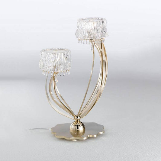 Crystal Blade 2 Light Murano Glass Table Lamp