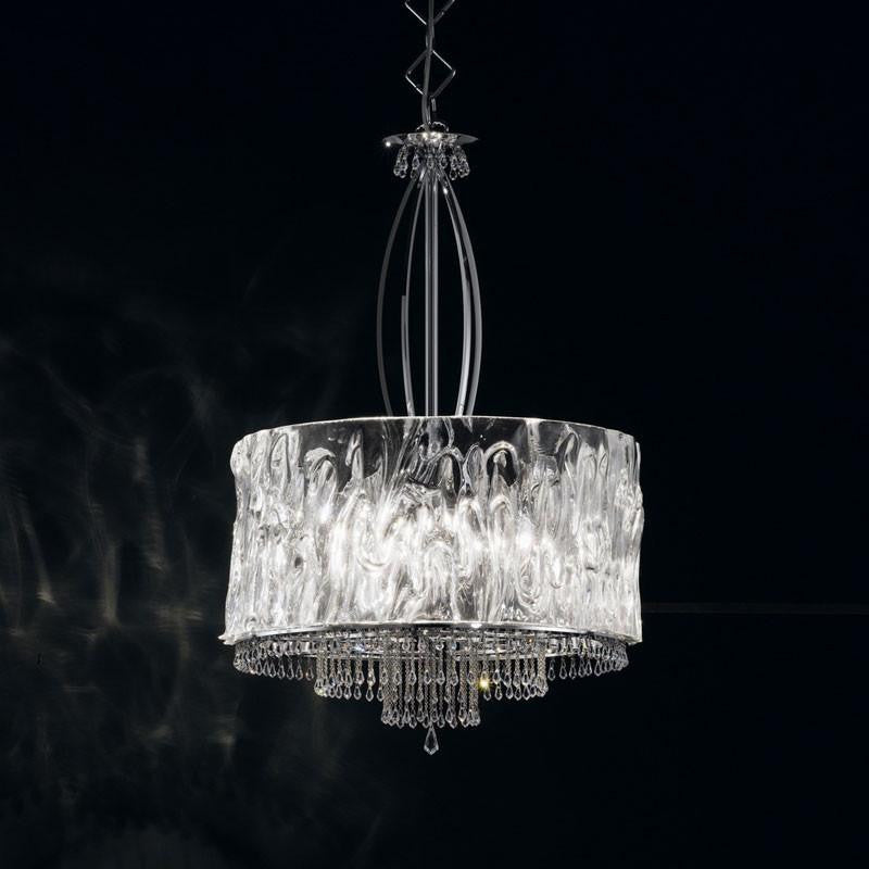 Crystal Blade Murano Glass Suspension Pendant Light