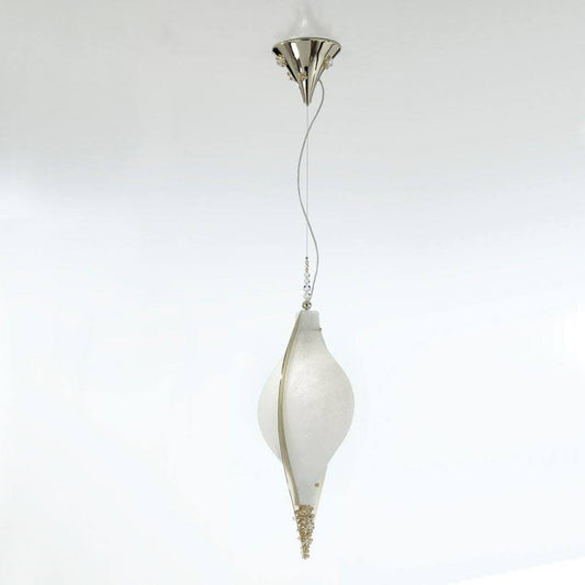 Crystal Moon Murano Glass Large Pendant