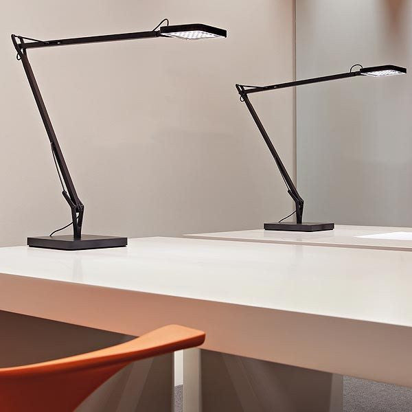 FLOS Kelvin LED Desk Support with Hidden Cable 'Green Mode' Anthracite - London Lighting - 8