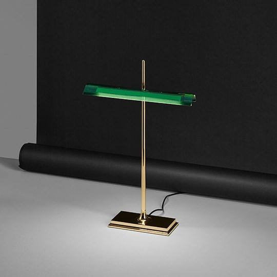 FLOS Goldman Brass/Green Table Lamp - London Lighting - 7