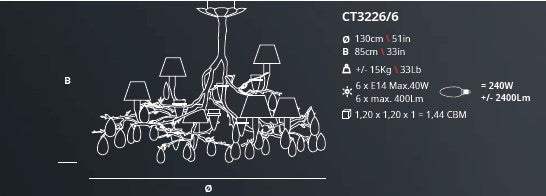 Serip Fascinium 6 Bespoke Chandelier - London Lighting - 2