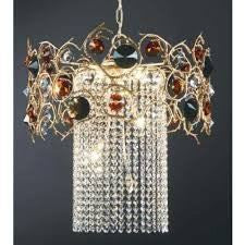 Serip Diamante 8 Lamp Gold Finish Bespoke Chandelier - London Lighting - 1