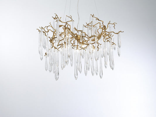 Serip Aqua 8 Lamp Organic Bespoke Chandelier - London Lighting - 1
