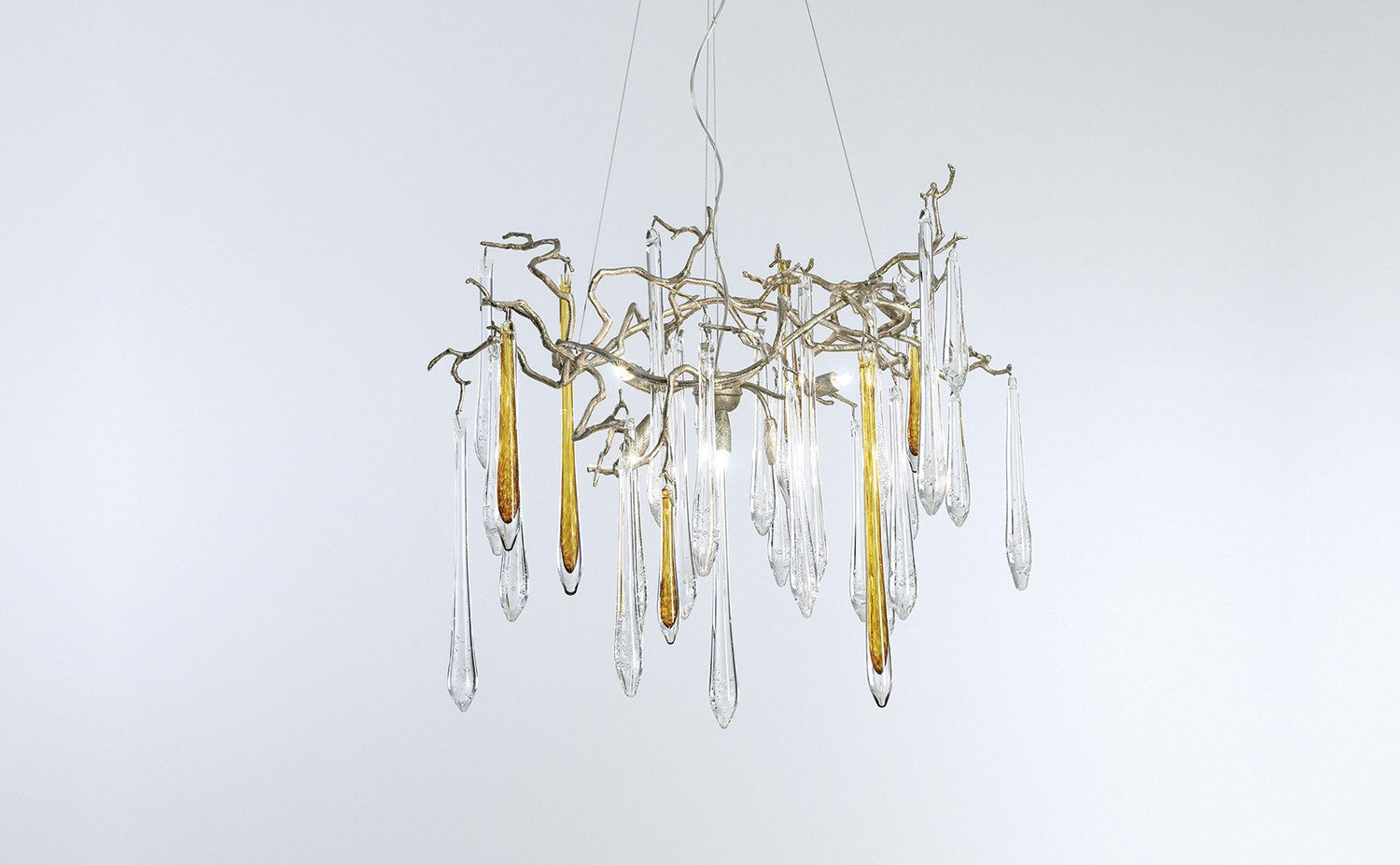 Serip Aqua 6 Lamp Organic Bespoke Chandelier - London Lighting - 1