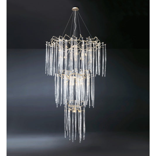 Serip Waterfall 3 Tier 30 Lamp Bespoke Chandelier - London Lighting - 1