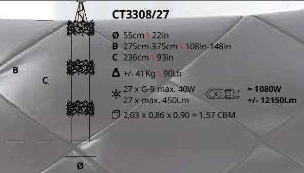 Serip Diamond 27 Lamp Bespoke Chandelier - London Lighting - 2