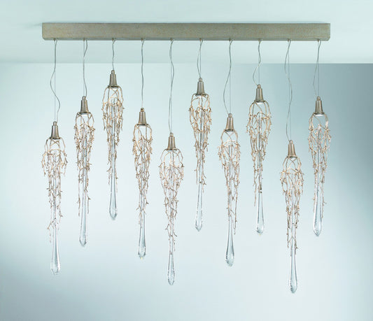 Serip Liquid 10 Lamp Bespoke Chandelier - London Lighting - 1