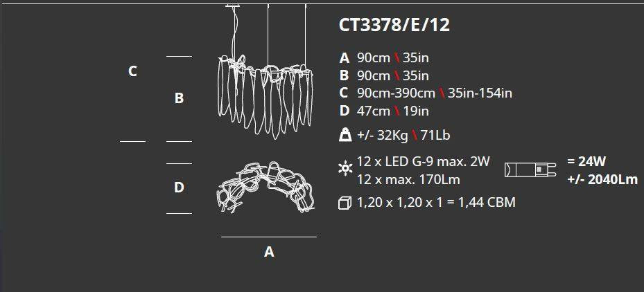 Serip Niagara E 12 Lamp Bespoke Chandelier - London Lighting - 5