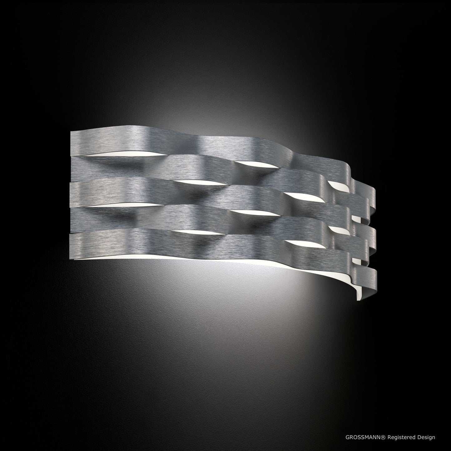 Grossmann Curve 52-788-072 Wall Light In Aluminium - ID 7056 - CLEARANCE