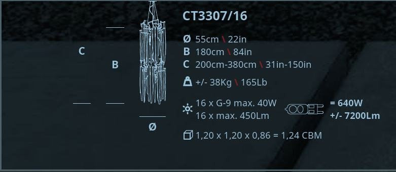 Serip Waterfall 2 Tier Bespoke Chandelier - London Lighting - 6