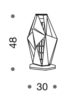 Crystal Rock 2 Light Table Lamp