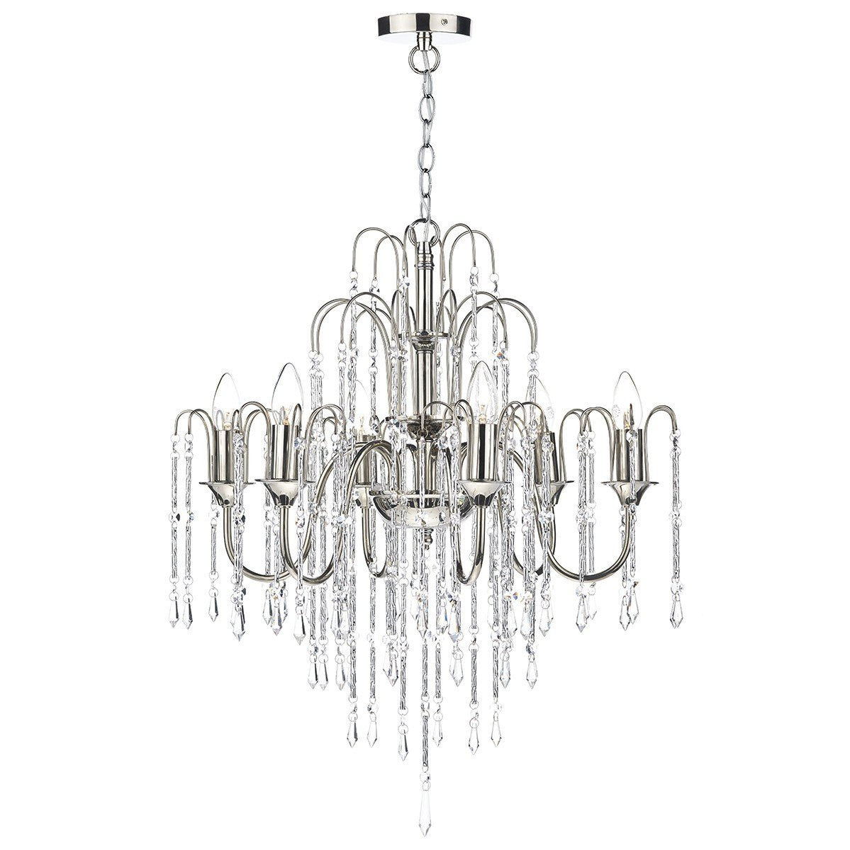 Daniella Polished Nickel 6 Lights Pendant Light - London Lighting - 1