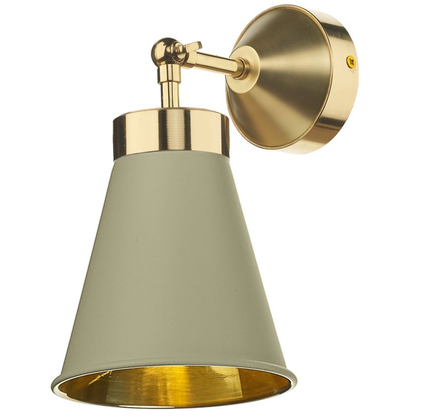Hyde Brass and Pebble (Neutral) Single Wall Light - ID 10113