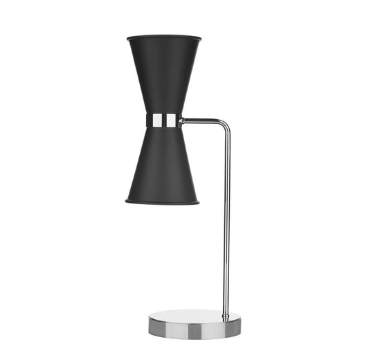 Hyde Chrome and Black Double Table Light - ID 10129