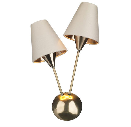 Sputnik Bronze Double Wall Light With Separately Priced Shades (With Shape & Colour Options) Right - ID 10170