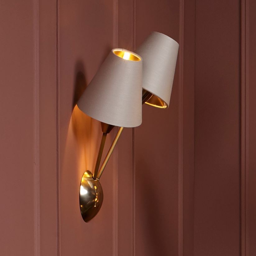 Sputnik Bronze Double Wall Light With Separately Priced Shades (With Shape & Colour Options) Right - ID 10170