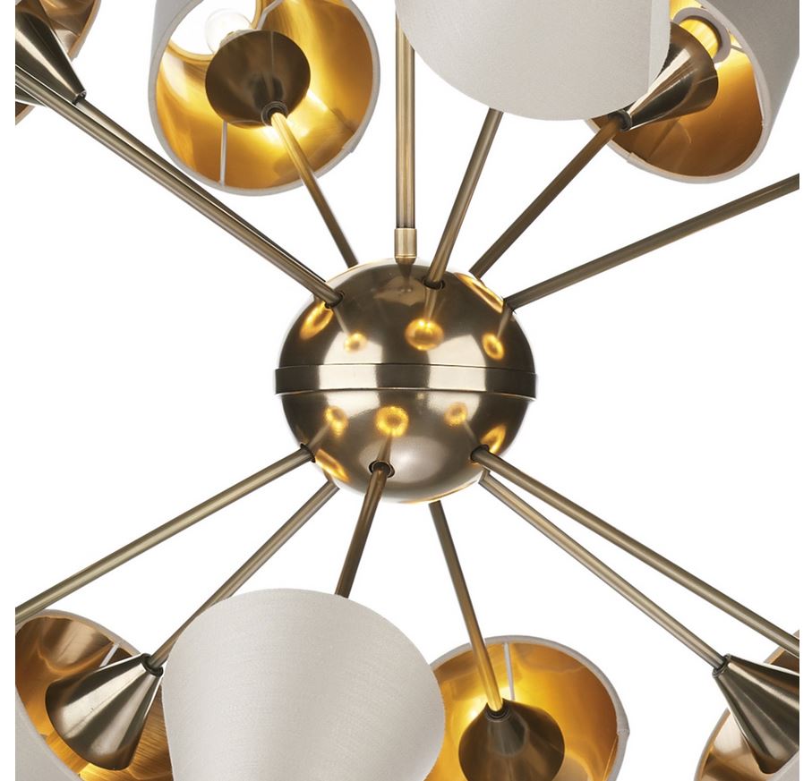 Sputnik Bronze 12 Light Pendant With Separately Priced Shades (With Shape & Colour Options) - ID 10168