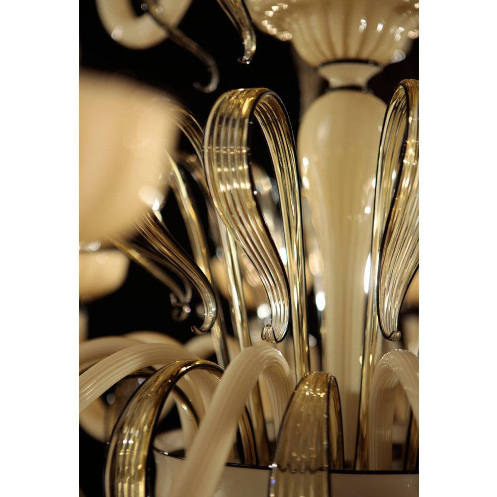 Epoque 8 Light Murano Glass Chandelier